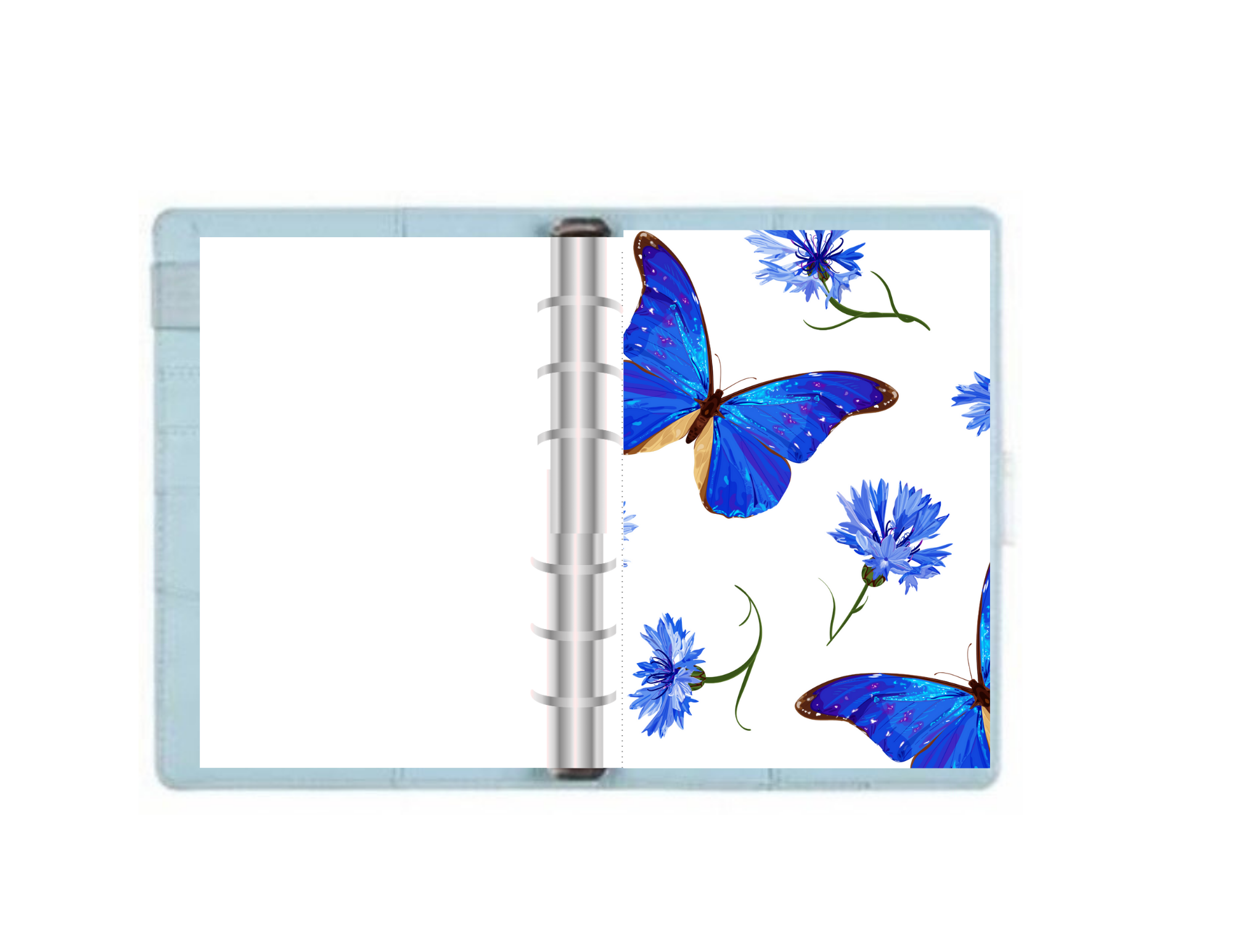 BLUE FLORAL BUTTERFLY DASHBOARD