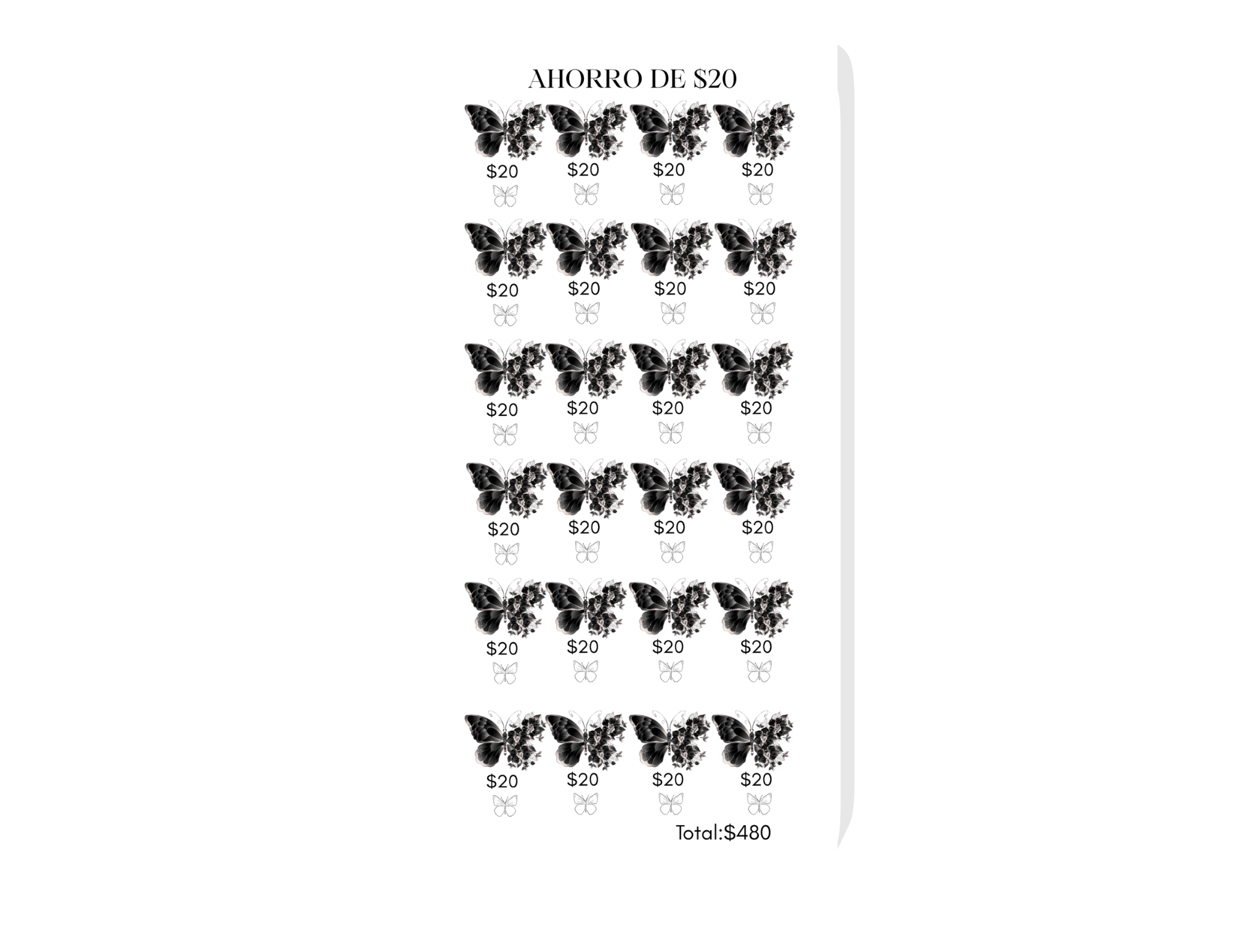 AHORRO DE $2O MARIPOSA NEGRA