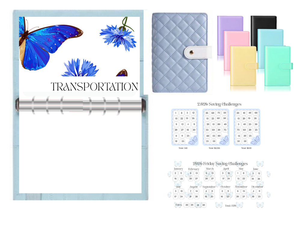 BLUE FLORAL BUTTERFLY BUDGET BUNDLE